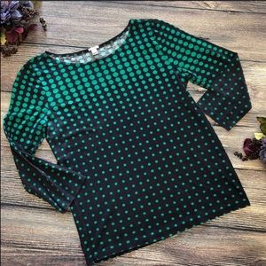 J. Crew Optic-Dot Boatneck Tee sz Small